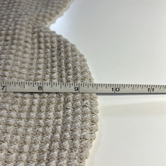 SHEIN tan crop top scalloped edge on bottom lined in front textured fabric sz L - Picture 7 of 7